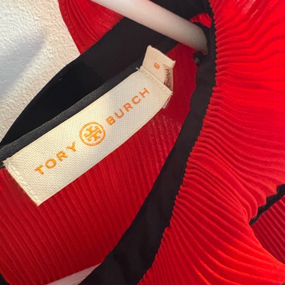 Tory Burch Convertible Pleated Ruffle Velvet Dress - Picture 12 of 13